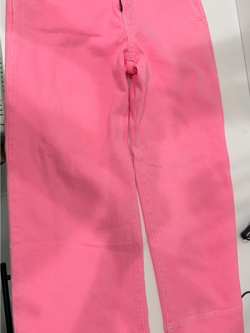 KanCan Hot Pink High-Rise Cropped Wide Leg Pants